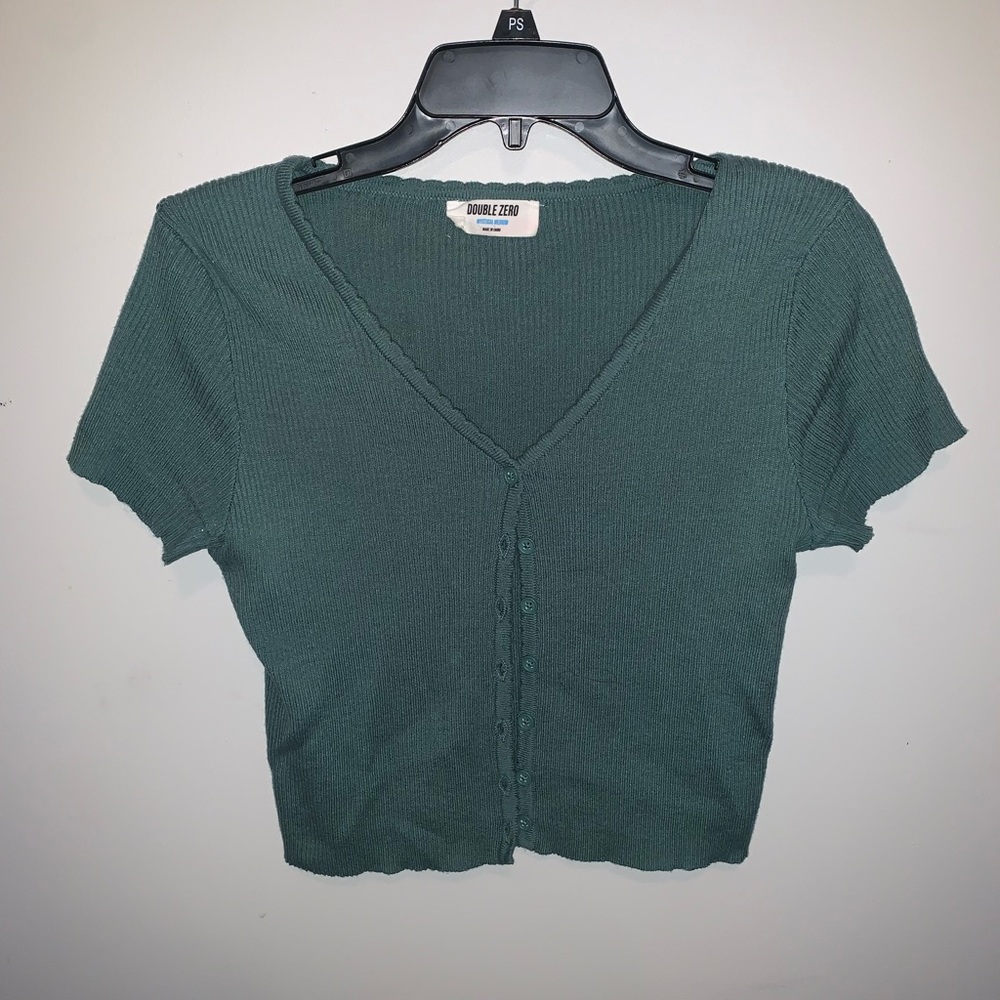 Teal cropped sweater